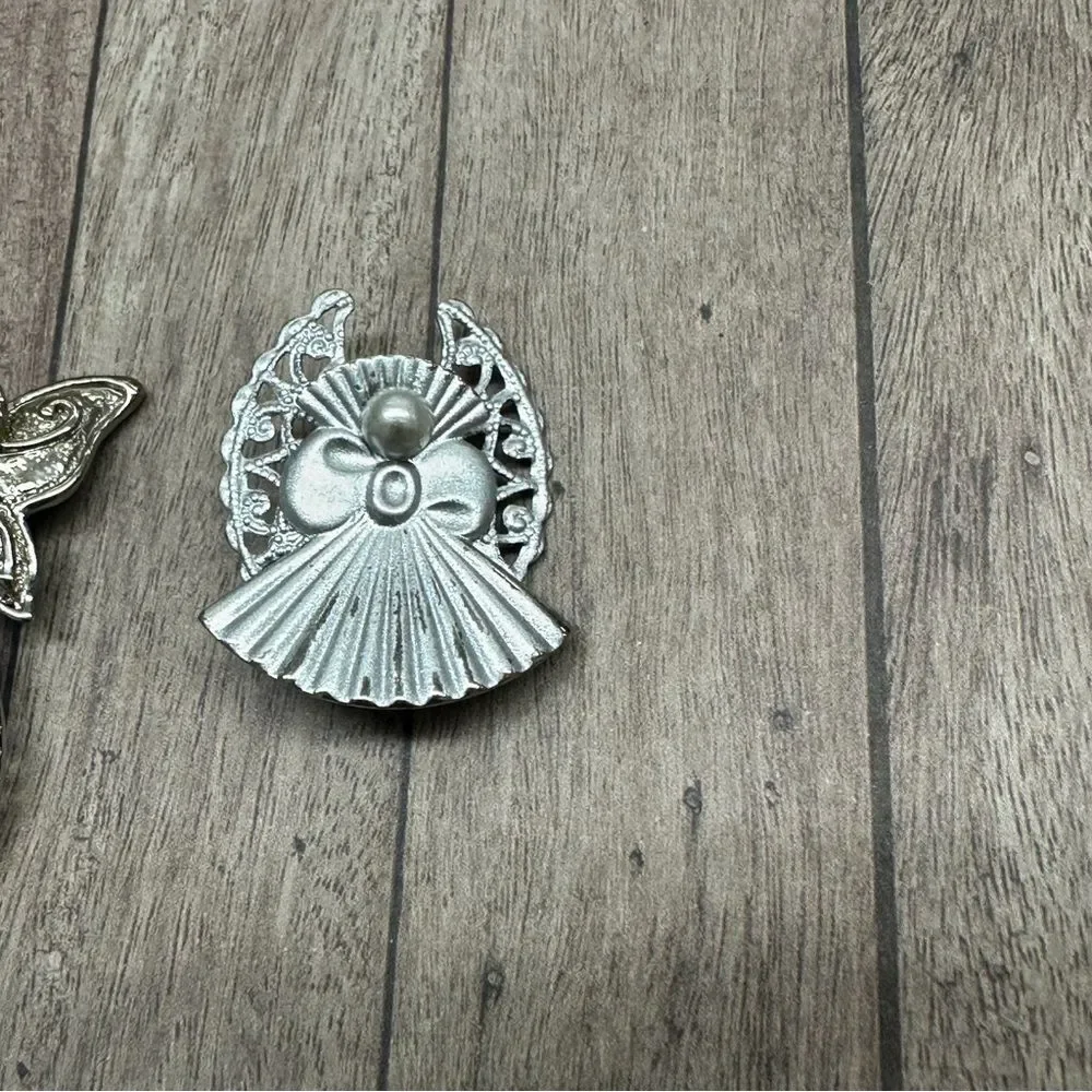 Angel Pin Bundle Football Gold Silver Faux Pearl Straight Back Pins B9‎